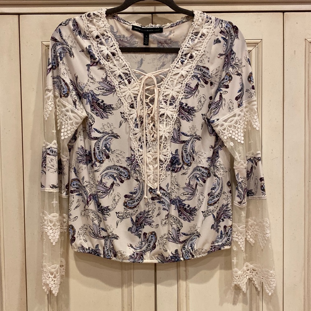 White House Black Market Lace Blouse
